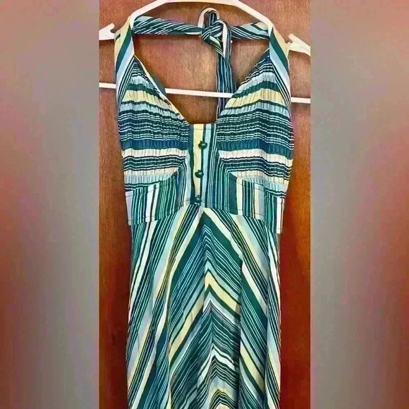 VINTAGE Jody T California Halter Maxi Dress size 9 - Picture 2 of 7